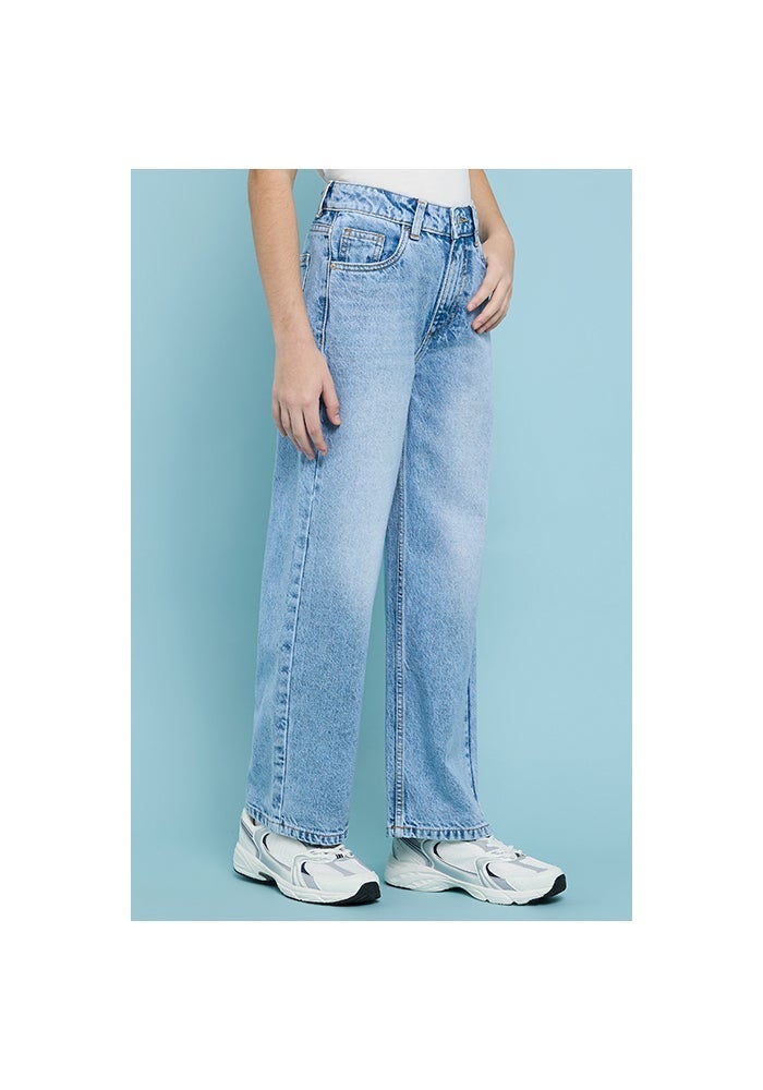 R&B Faded Straight Fit Jeans with Button Closure - Image 4