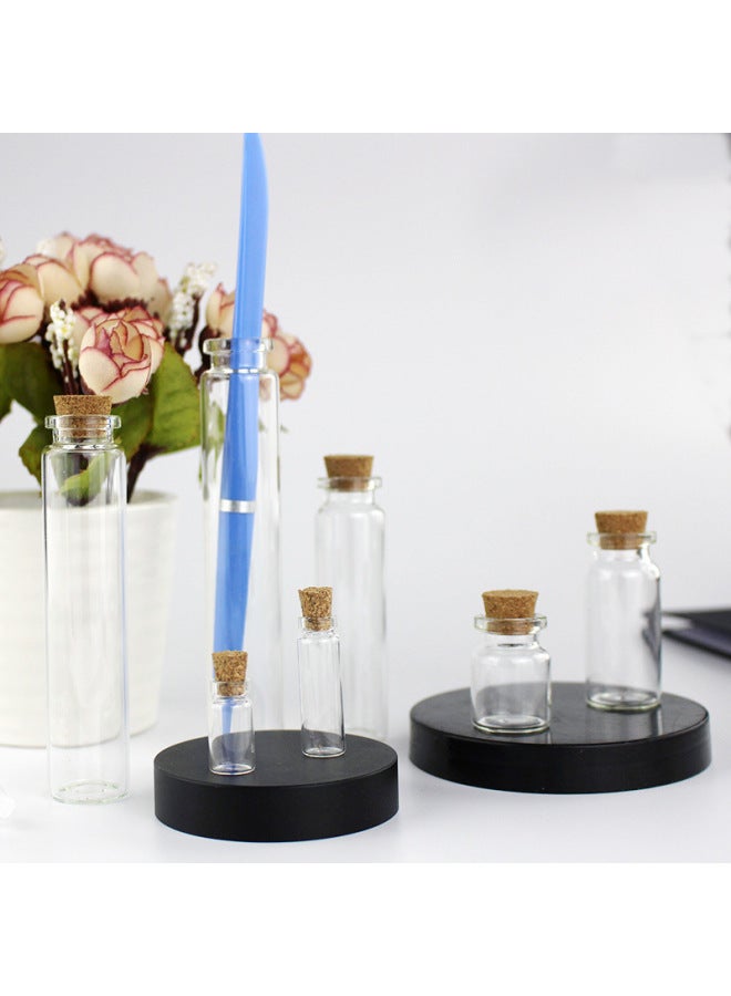 Fetal Hair Bottle Newborn Cork Small Glass Bottle Umbilical Cord Milk Teeth Hundred Days Full Moon Baby Wisdom Teeth Preservation Bottle Fetal Hair-Specifications:11*35MM (plastic Plug)  - Image 2