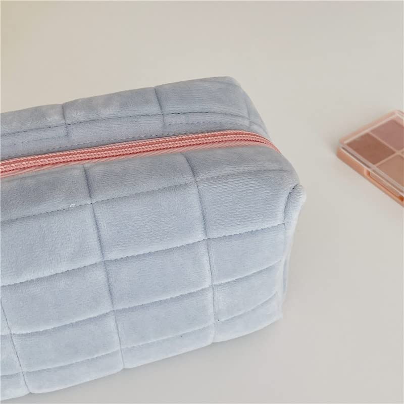 XPONNI Small Cosmetic Bag Cute Makeup Bag Y2K Accessories Aesthetic Make Up Bag Y2K Purse Cosmetic Bag For Purse (Blue) - Image 4