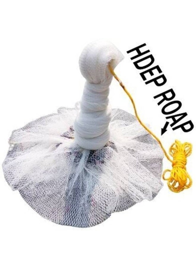 A TO Z A to Z CAST FISHING NET, HEIGHT 10feet, ROUND 46feet, 10mm MESH, WEIGHT 3.5kg. Fishing Net  (White)  - Image 4