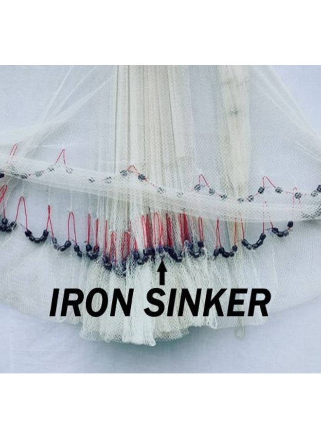 A TO Z A to Z CAST FISHING NET, HEIGHT 10feet, ROUND 46feet, 10mm MESH, WEIGHT 3.5kg. Fishing Net  (White)  - Image 3