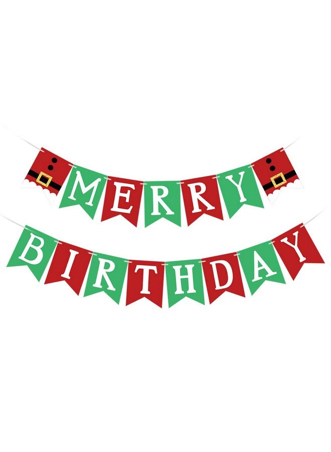 لي سكاي لافتة عيد ميلاد سعيد باللونين الأحمر والأخضر، لافتة عيد ميلاد سعيد لعيد الميلاد، لافتة عيد الميلاد لتزيين حفلات عيد الميلاد - Image 1