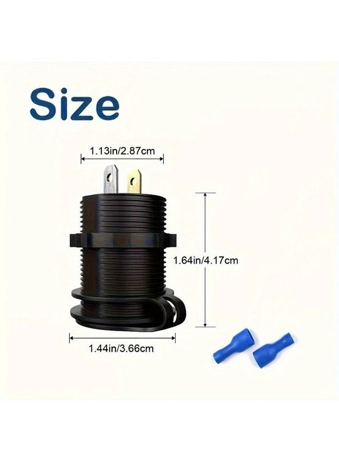 Triple Port Fast Car Charger With Line QC 3 0 Type C PD 3 0 For 12V 24V Vehicles Boats Trucks RVs Motorcycles - Image 2