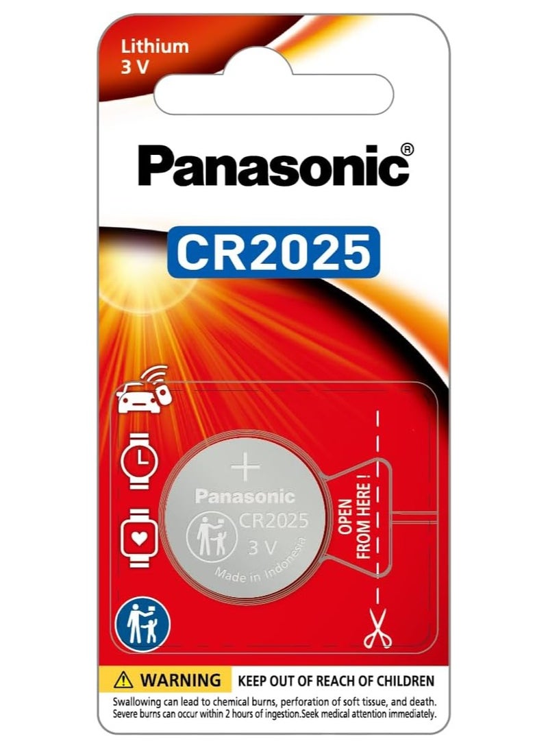 Panasonic 2-Pieces Panasonic CR2025 Lithium 3V Indonesia Batteries - Image 1