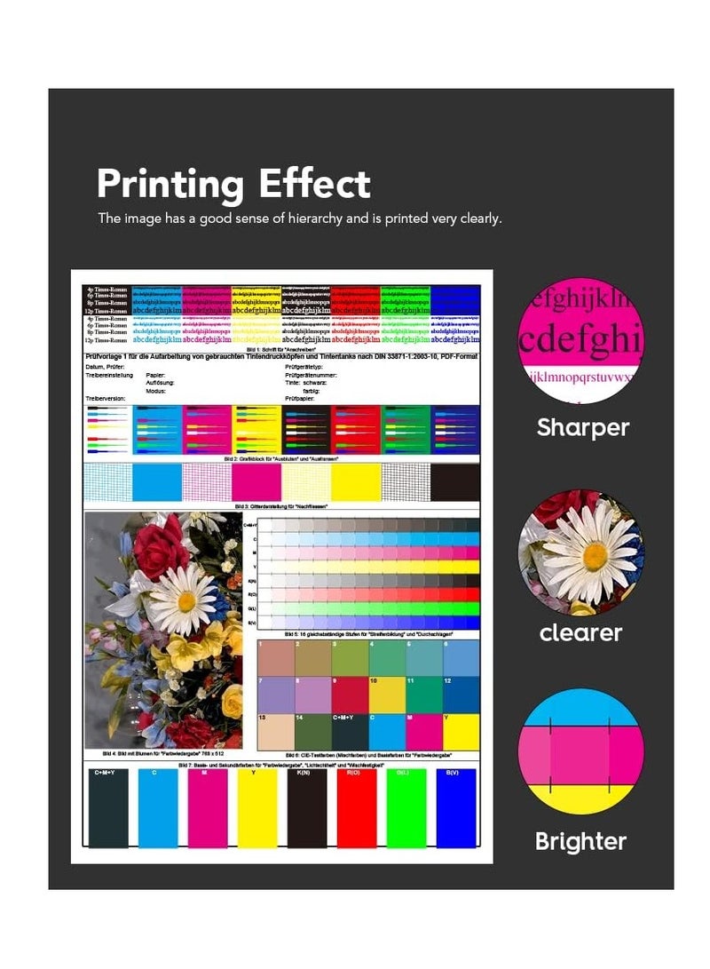 Terabyte GI-490 ink for Canon 490 (4-Pack Black Cyan Magenta Yellow) Ink for GI 490 for PIXMA G3400 G2400 G1400 G4400 G1411 G2411 G3411 G4411 G4410 G3410 - Image 2