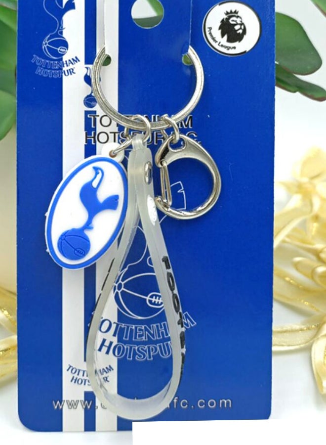 PVC Keychain Small Standard C Buckle Rope Ball logo footBall fan Keychain Tottenham