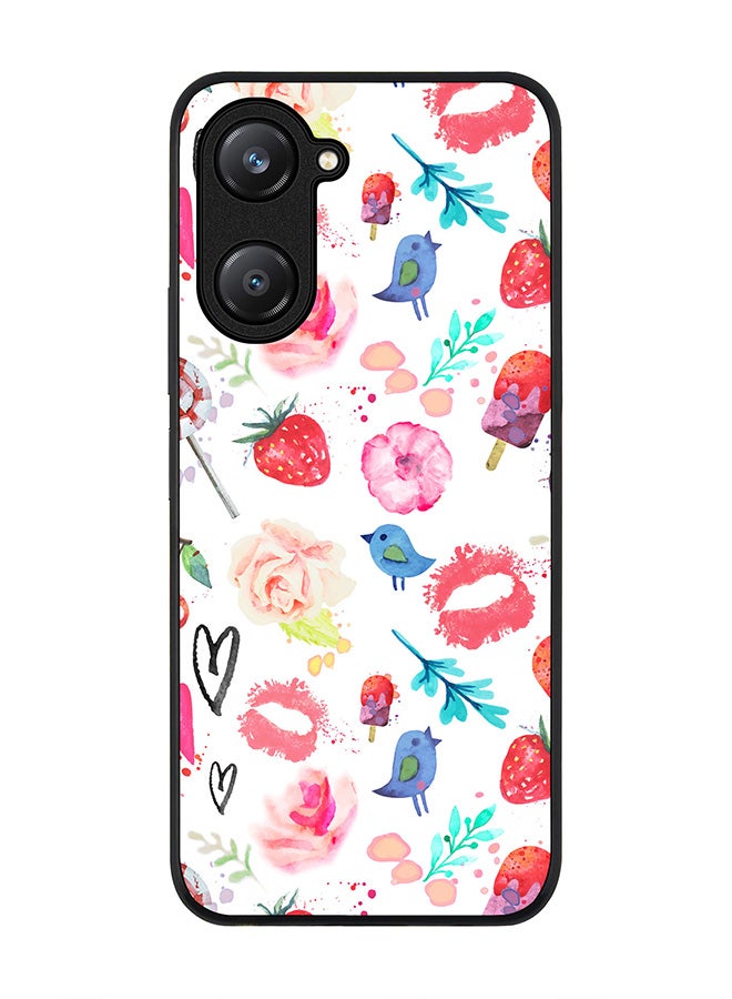Stylizedd Rugged Black edge case for Vivo Y28s 5G / Vivo Y18 4G /Vivo Y03 4G, Slim fit Soft Case Flexible Anti Drop TPU Gel Thin Cover -  Summer Fever  - Image 1