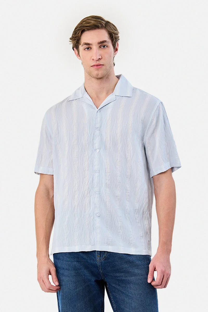 سنيتش قميص مخطط بقصة فضفاضة