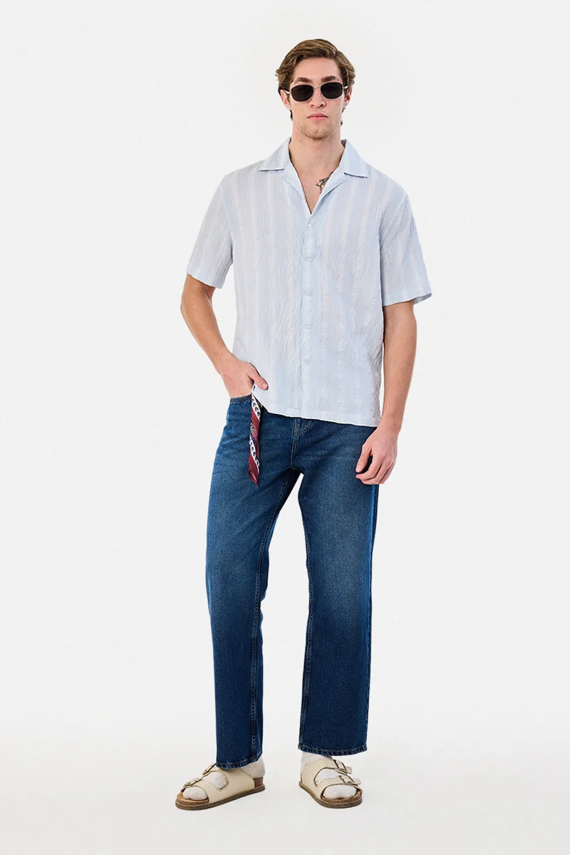 سنيتش قميص مخطط بقصة فضفاضة