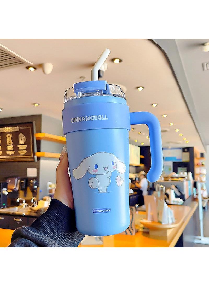 Y&D - Cinnamoroll Reusable Vacuum quenching Cup, 40oz Cup Large Capacity Vacuum Cup with Straw car Heat Preservation Cold Preservation Large ice Cup , Iced Tea or Coffee, Smoothie More, Cream, 860ml - Image 1