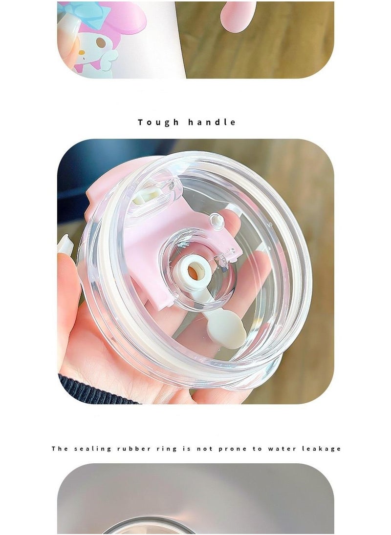 Y&D - Cinnamoroll Reusable Vacuum quenching Cup, 40oz Cup Large Capacity Vacuum Cup with Straw car Heat Preservation Cold Preservation Large ice Cup , Iced Tea or Coffee, Smoothie More, Cream, 860ml - Image 1