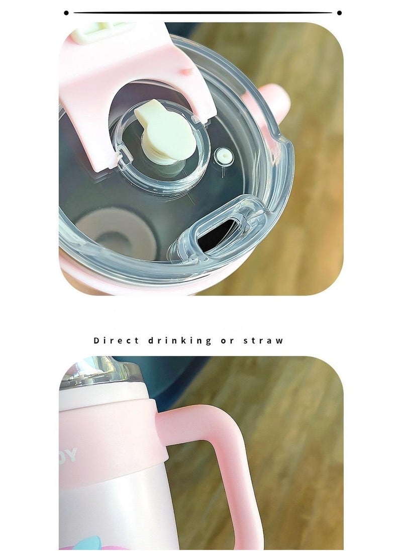Y&D - Cinnamoroll Reusable Vacuum quenching Cup, 40oz Cup Large Capacity Vacuum Cup with Straw car Heat Preservation Cold Preservation Large ice Cup , Iced Tea or Coffee, Smoothie More, Cream, 860ml - Image 1