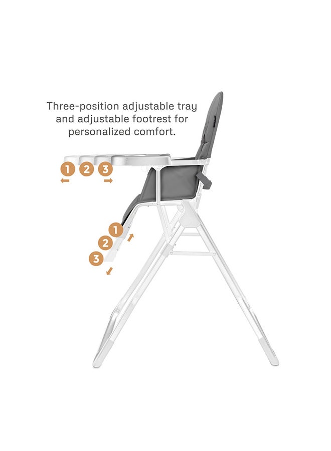 neobreez CRIS Ultra Compact Lightweight Foldable Baby High Chair|Quick and Easy Fold HighChair|Removable and Adjustable Foot Tray| 5-point Safety Harness|Toddler Portable Baby Feeding Chair For Travel(5kg) - Image 5