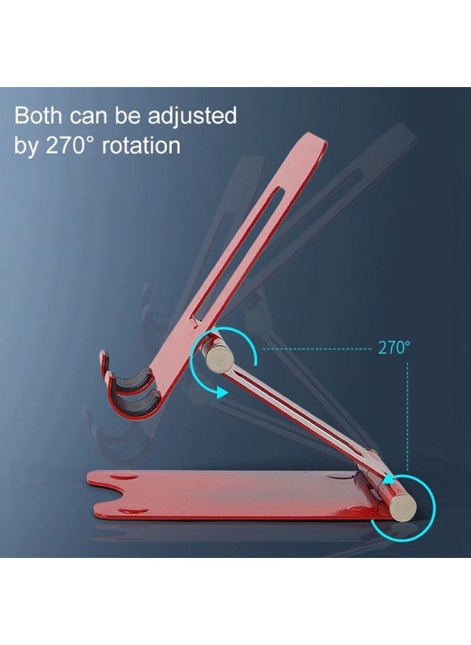 Generic - Adjustable Cell Phone Stand,Aluminum Desktop Cellphone Stand with Anti-Slip Base and Convenient Charging Port, Fits All Smart Phones - Image 1