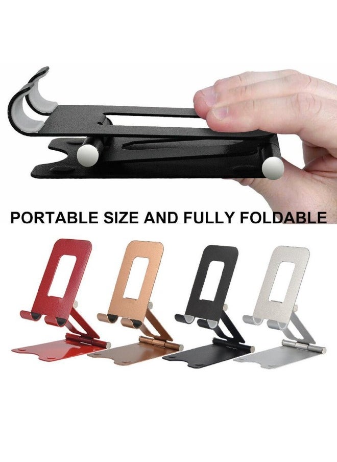 Generic - Adjustable Cell Phone Stand,Aluminum Desktop Cellphone Stand with Anti-Slip Base and Convenient Charging Port, Fits All Smart Phones - Image 1