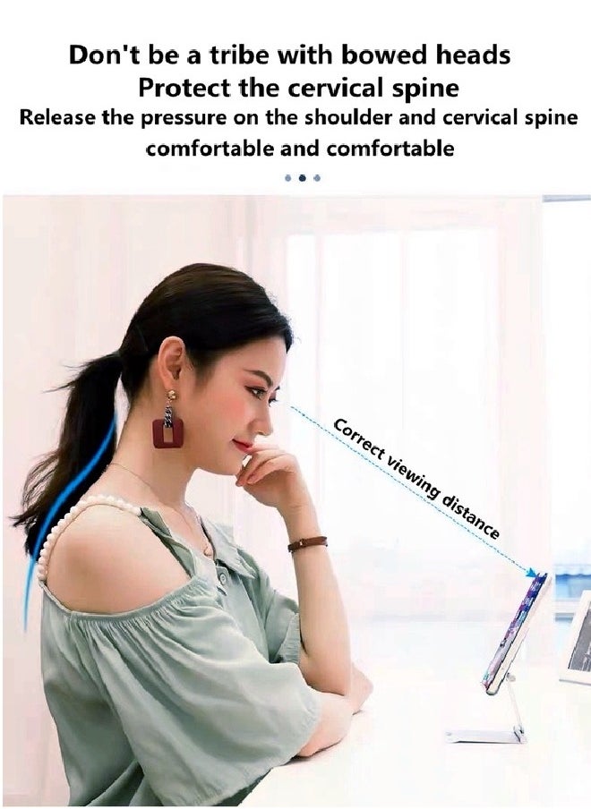 Generic - Adjustable Cell Phone Stand,Aluminum Desktop Cellphone Stand with Anti-Slip Base and Convenient Charging Port, Fits All Smart Phones - Image 1