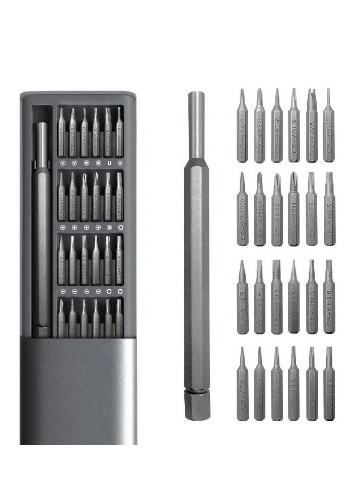 Space Precision Screwdriver Set, 24 in 1 Mini Screwdriver, Magnetic Driver Bits Set, Set, S2 Alloy Steel Pocket Manual Screwdriver Tool Set, Repair Tool Kit - Image 1