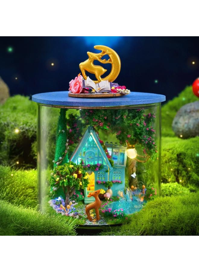 بيت الحكمة ديي كوخ حلم سلسلة زجاجة مجمعة باليد 3D نموذج بناء ثلاثي الأبعاد هدية - Image 3