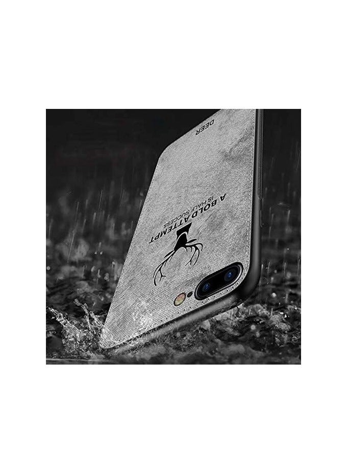 ELMO3EZZ Redmi Note 12 Pro Digital Luxury Soft Texture Patterned TPU Cloth Case, Dirt-Resistant, Anti-Shock, Anti-Fingerprint, Full Body Protective For Redmi Note 12 Pro (Grey) - Image 2