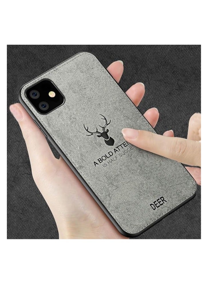 ELMO3EZZ Redmi Note 12 Pro Digital Luxury Soft Texture Patterned TPU Cloth Case, Dirt-Resistant, Anti-Shock, Anti-Fingerprint, Full Body Protective For Redmi Note 12 Pro (Grey) - Image 5