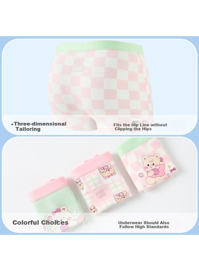 Yuzhaolin Girls' Underwear Laiselle Ice Silk Children's Shorts 100% Cotton Crotch Antibacterial Medium And Large Children's Baby Square Pants - Image 5