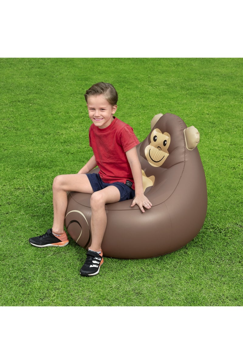 Bestway Bestway Cozy Critters Air Chair 72x72x72cm, Assorted 1 Piece (Style & Color May Vary) | Kids chair | Kiddie Lounge | Inflatable Chair for Indoor & Outdoor  - Image 2