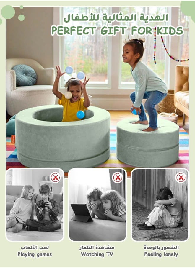 Hompenny - Multi-Functional Ifant Activity & Jumping Play Set | Climbing & Sensory Motor Training | Indoor Use for Ages 1–12 | Washable Soft Foam Sofa Set - Image 1