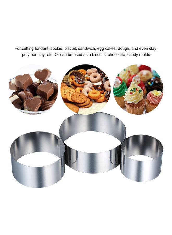 نيبمينينت طقم قطاعات كوكيز وبسكويت مكون من 3 قطع فضي 4.00 x 16.00 0.116سم - Image 2