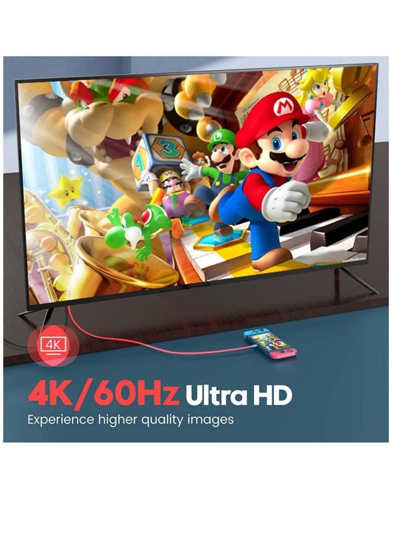 SYOSI - Portable Switch Dock - USB Type C to HDMI Conversion Cable for TV Docking Mode on Nintendo Switch, Steam Deck, Samsung Dex Station, and S21/S20/Note20/TabS7 4K for Travel - Image 1