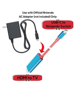 SYOSI قاعدة توصيل محمولة - كابل تحويل USB Type C إلى HDMI لوضع توصيل التلفزيون على Nintendo Switch وSteam Deck وSamsung Dex Station وS21/S20/Note20/TabS7 4K للسفر  - Image 5