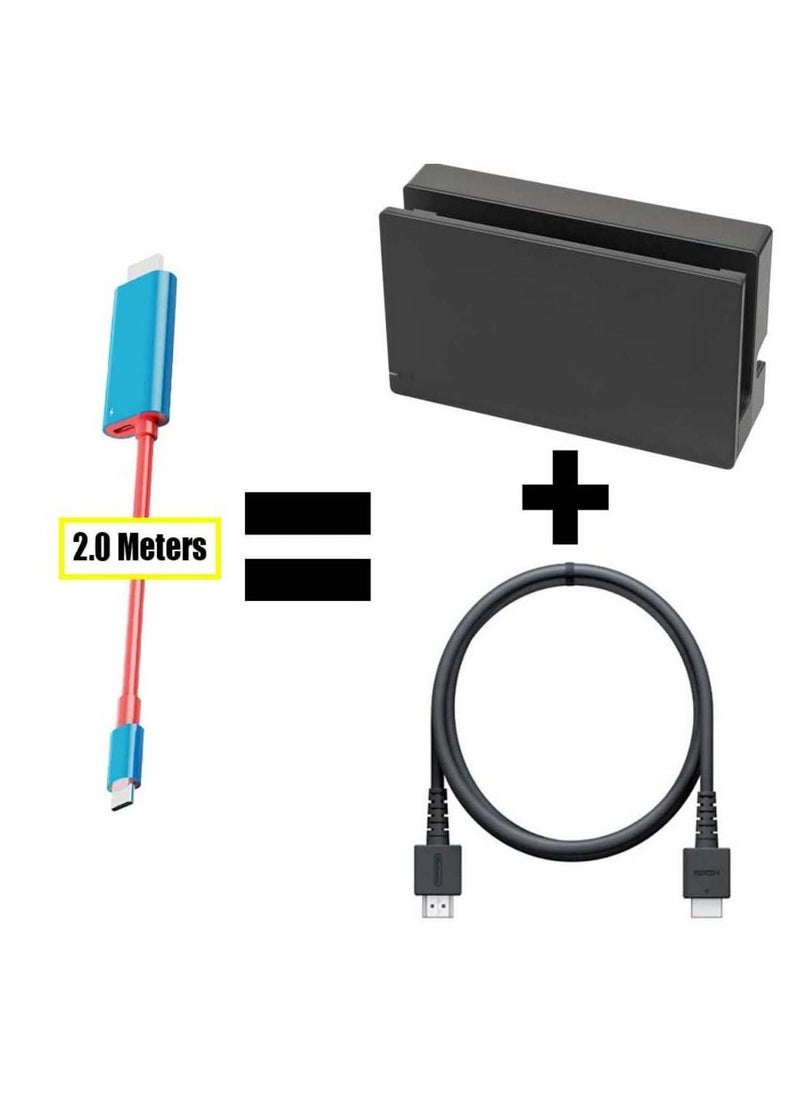 SYOSI - Portable Switch Dock - USB Type C to HDMI Conversion Cable for TV Docking Mode on Nintendo Switch, Steam Deck, Samsung Dex Station, and S21/S20/Note20/TabS7 4K for Travel - Image 1