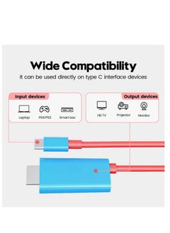 SYOSI قاعدة توصيل محمولة - كابل تحويل USB Type C إلى HDMI لوضع توصيل التلفزيون على Nintendo Switch وSteam Deck وSamsung Dex Station وS21/S20/Note20/TabS7 4K للسفر  - Image 2