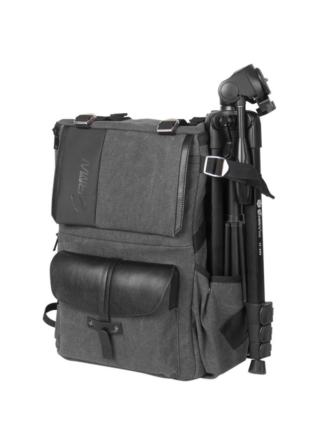 Eirmai Sd06 Dslr Camera Backpack, Photography Bag, Digital Mirrorless Camera Bag, Canvas Water-resistant Travel Backpack, Suitable For Sony, Fuji, Canon, Nikon Camera Bags, Charcoal Black - Image 5