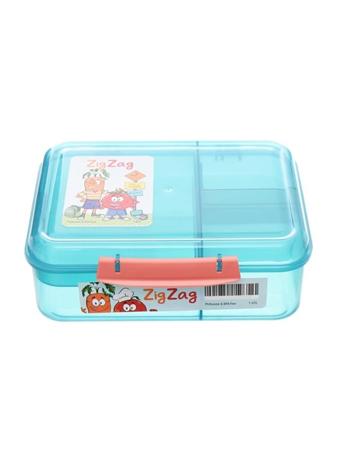 Zinnia Zinnia ZG/0008 Plastic ZigZag Lunch Box, 1.65 Liter Capacity  - Image 1