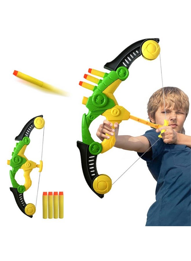 WenToyce Soft Arrow Bow Set for Kids Beginner, Easy Foam Archery Kit for Starters, with 4 Soft Darts Arrows, Safe Outdoor Indoor Shooting Games Activity for Toddler Boys Girls (Archery Green) - Image 1