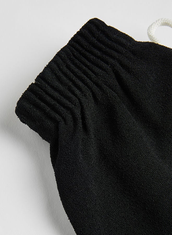 NIBEMINENT Solid Design Bath Gloves Black 7 x 5 2centimeter  - Image 3