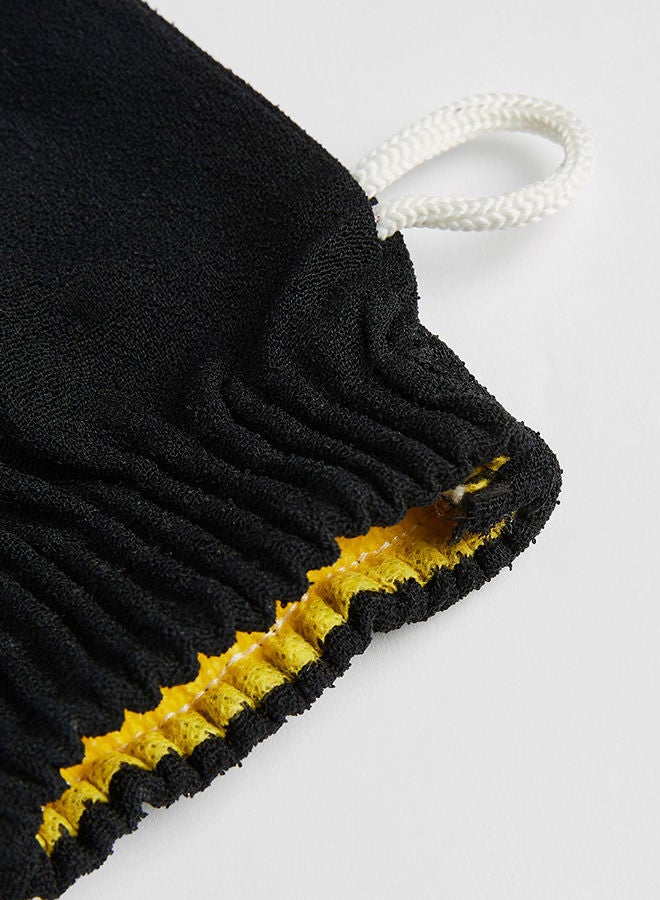 NIBEMINENT Solid Design Bath Gloves Black 7 x 5 2centimeter  - Image 2