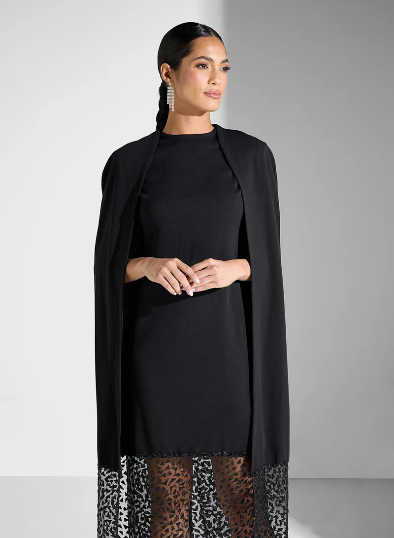 Threadz by Ajooni Sheer Overlay Dress