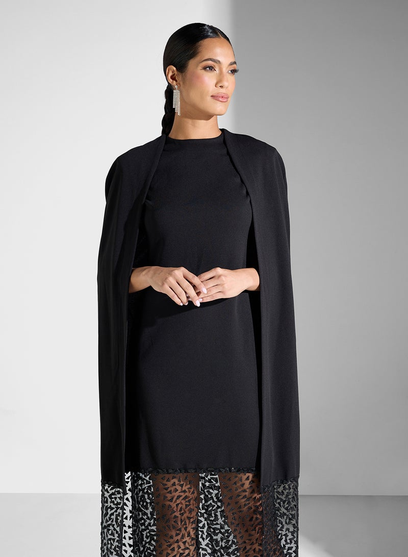 Threadz by Ajooni Sheer Overlay Dress - Image 3