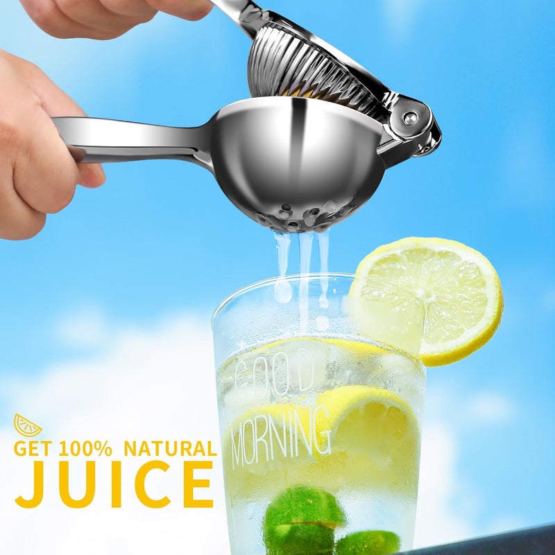 Rekix lemon Squeezer, Max Extraction Hand Press Lemon Juicer, Heavy Duty Manual Orange Juicer, Sturdy Metal Lime Squeezer, Durable Handheld Citrus Fruit Squeezer for Kitchen Bar, Exprimidor De Limones - Image 3