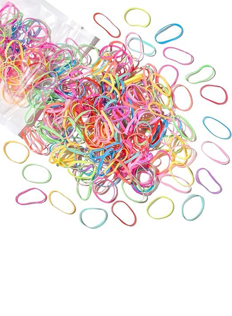 Elastic Hair Bands for Women,200 Pieces Elastic Hair Ties for Women, Hair Band, Hair Elastic, Small Hair Bands, Rubber Bands For Hair, Multicolor - Image 1