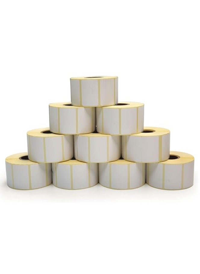 ATLAS 10 Rolls - 38mm x 25mm Barcode Label Sticker Direct Thermal 1000 Labels Per Roll for Zebra GC420d GC420t GK420d GK420t GX420d GX420t GX430t For Grocery, Supermarkets, Retail Store, Pharmacy  - Image 1
