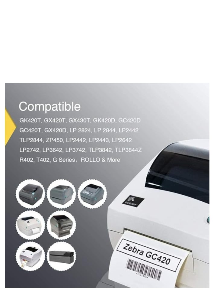 ATLAS 10 Rolls - 38mm x 25mm Barcode Label Sticker Direct Thermal 1000 Labels Per Roll for Zebra GC420d GC420t GK420d GK420t GX420d GX420t GX430t For Grocery, Supermarkets, Retail Store, Pharmacy  - Image 2