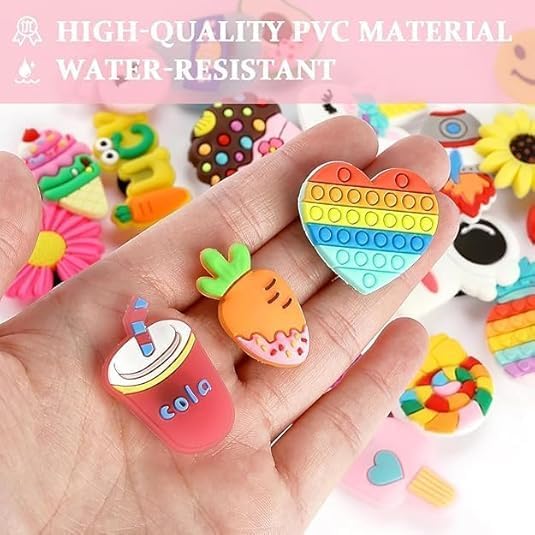 THECLOUDMALL 30PCS Random Shoes Charms for Crocs|| Slipers Chrms Assorted Cartoon Clag Sliper Chrms For Girls|| Clogs Slipper Casual Decoration Charm Fashion Clogs|| - Image 2