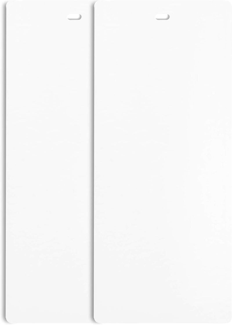 DALIX PVC Vertical Blind Replacement Slats Curved Smooth White 98.5 x 3.5 (2-Pack) - Image 1