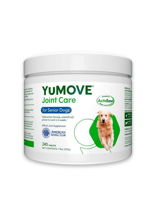 Yumove Hip and Joint Supplement - 240 Tablets for Dogs with Glucosamine, Chondroitin, MSM, Omega 3, Hyaluronic Acid, Green Lipped Mussel, & Fish Oil for Dogs - Joint Support Supplement - Senior Dogs - Image 1
