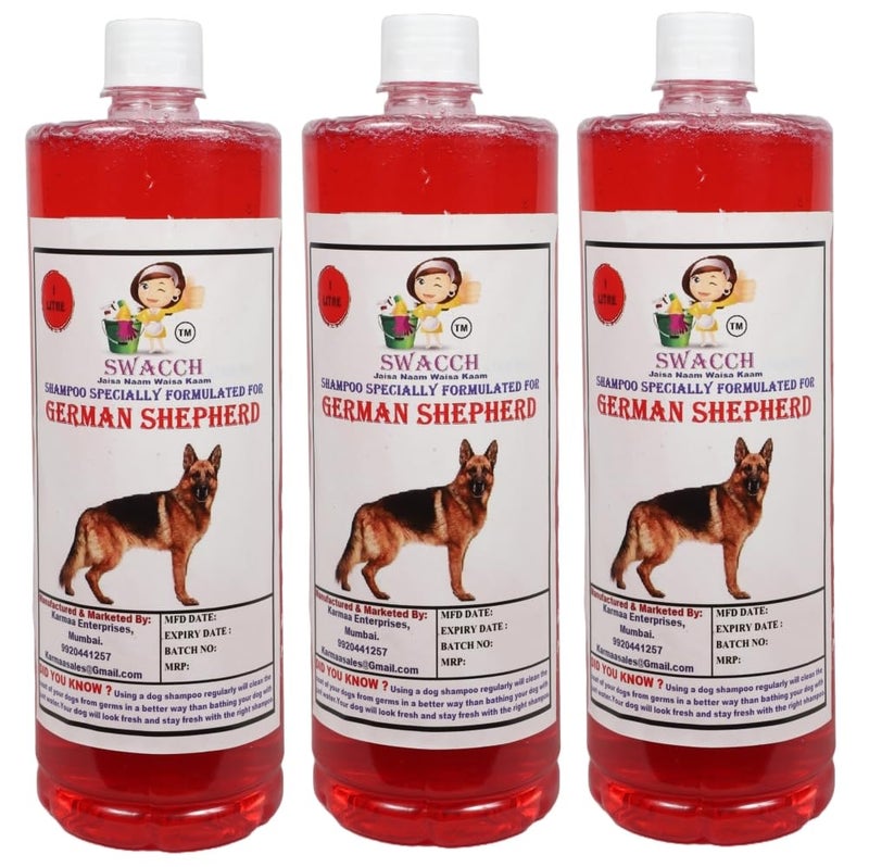 swacch Shampoo | Puppy Safe Shampoo | German Shepherd Dog Shampoo 1 Litre Pack of 3 Jasmine + | O PVC Ring Rubber Chew Toy | Teething Chew Toy I Dental Teething I Durable I Combo Pack - Image 2