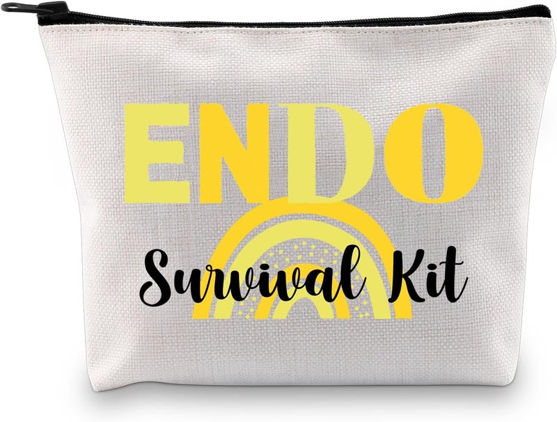 G2TUP Endometriosis Gift ENDO Survival Kit Makeup Bag Endometriosis Warrior Cosmetic Bag Chronic Illness Gift (ENDO Survival Kit MB)