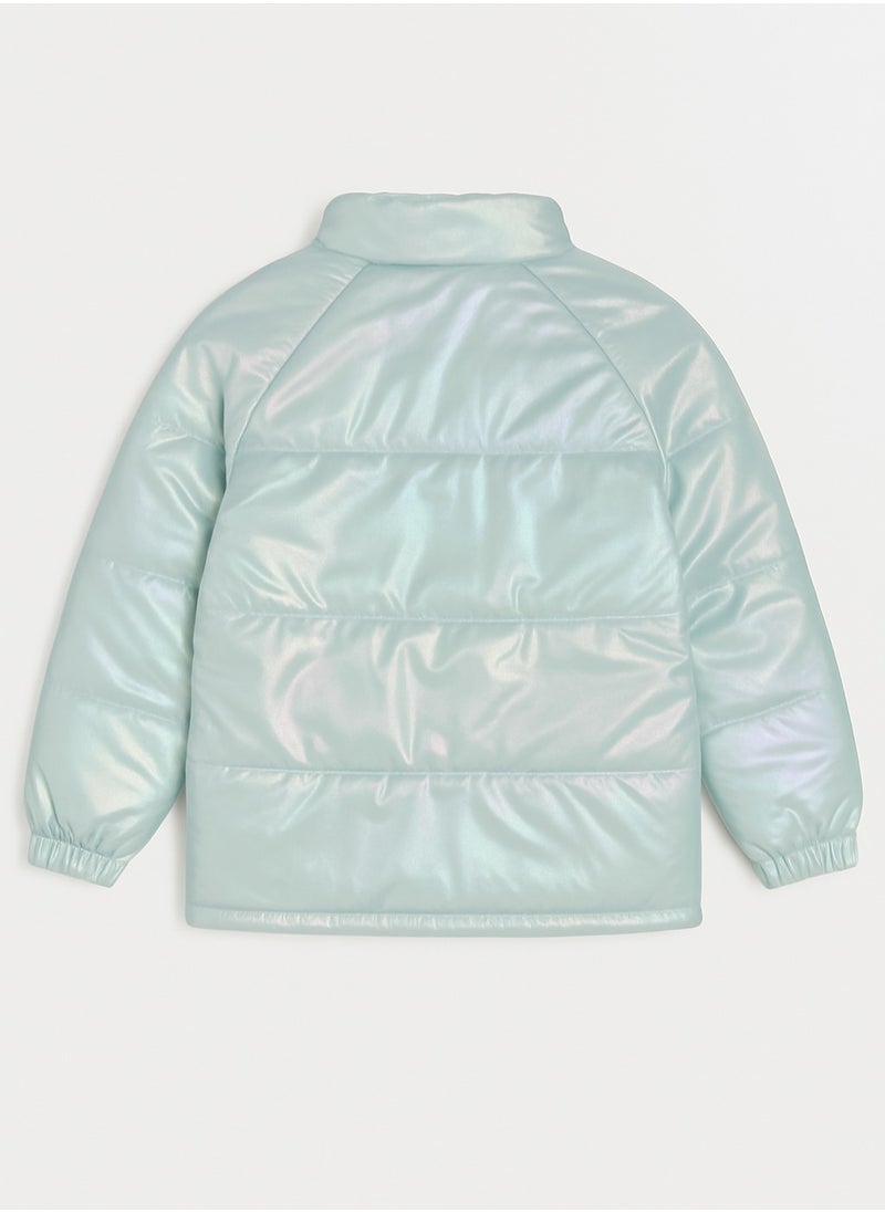 TOTSA - Metallic Blue Waterproof Jacket - Image 1