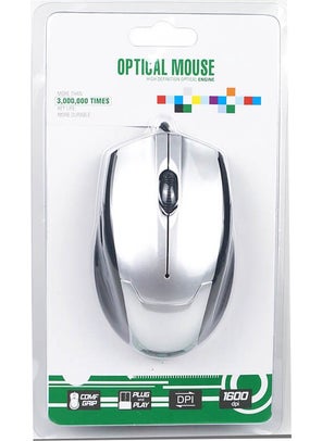 Wozlo WZ-3012 Wired USB Optical Mouse 1600 Dpi Optic Mouse - Gray  - Image 5